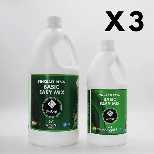 Fenkraft Easy Mix 3:1 Epoxy Resin: Ideal for Beginners - 4.2 kg, fenkraft art resin